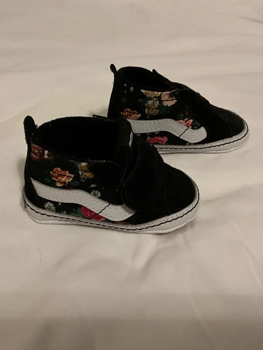 Vans Infant Sk8-Hi Crib butterfly floral black soft-bottom shoes Sz 3